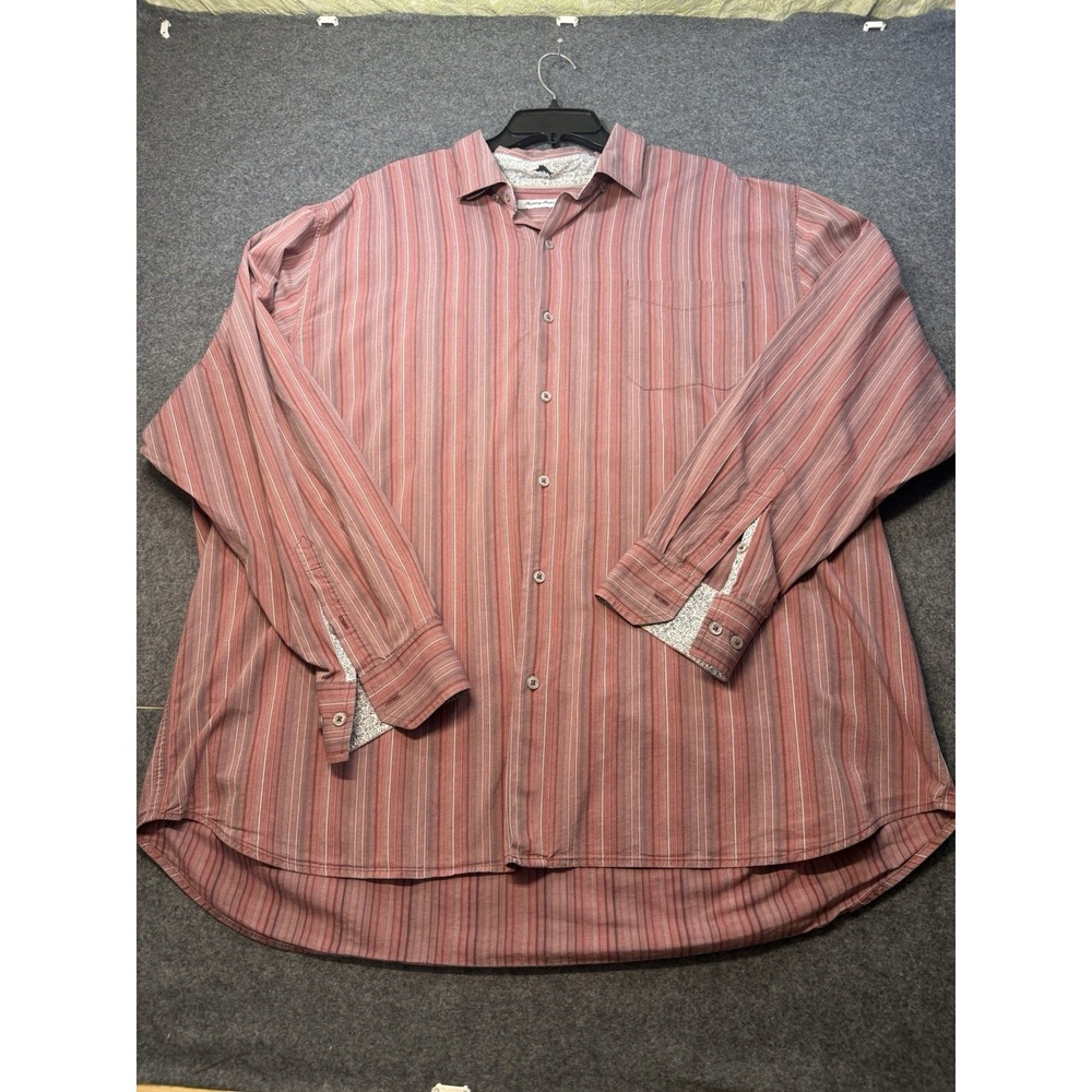 Tommy‎ Bahama Vertical Stripe Long Sleeve Button Down Shirt Size 3XL